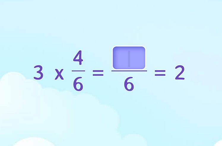 Completes this Multiplication Between Fractions and Whole Numbers Game