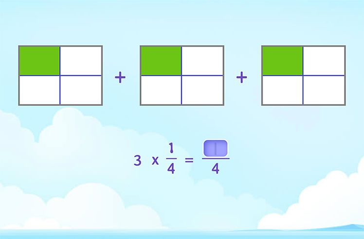 Finish the Multiplication Expression With the Fraction Models Game